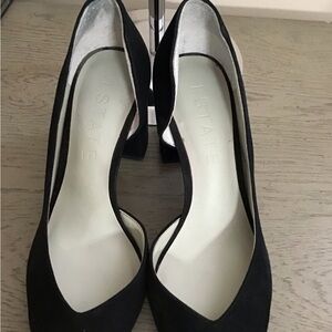 1. State Women's Black Suede  Block Heels